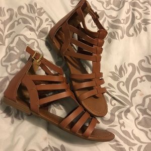 [SOLD]Call it Spring Light Brown Ankle Sandals
